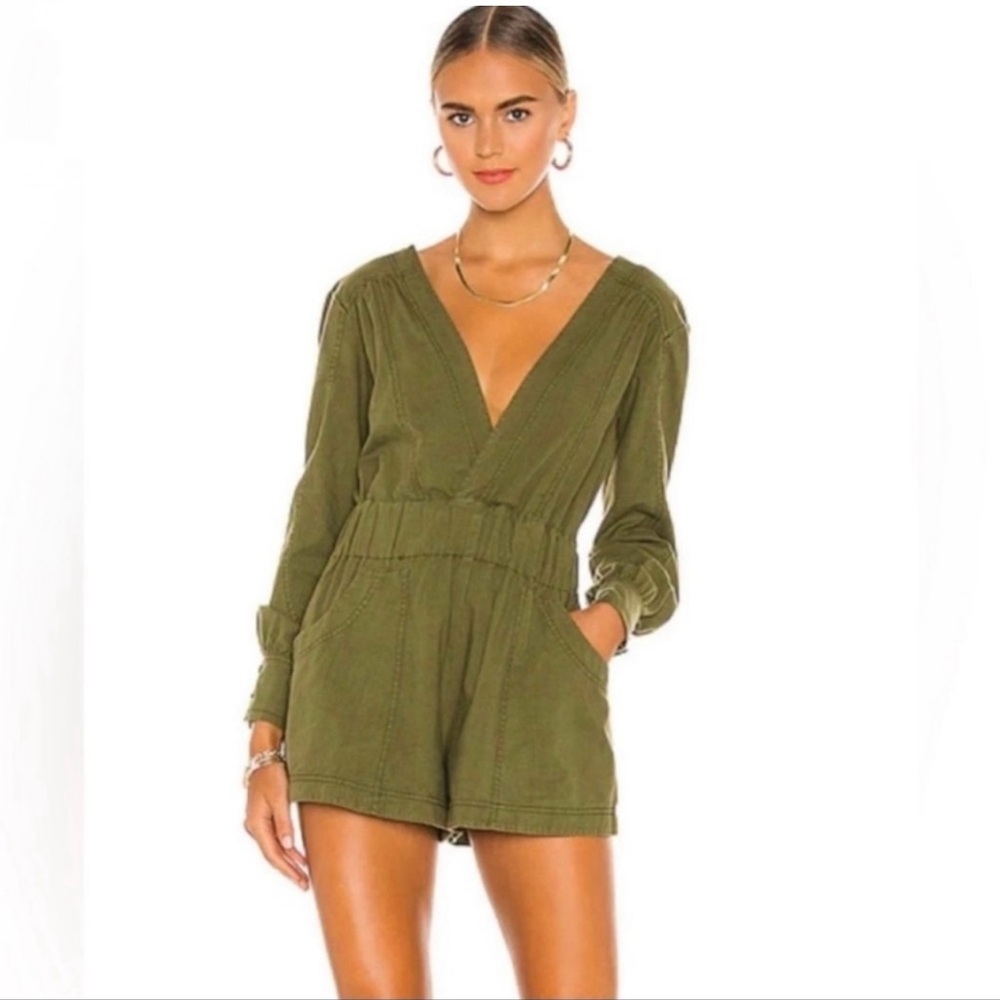 Free People Beside You Shortall Romper